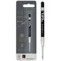 Parker Gelstifteminen feine Schreibspitze (0,5 mm) schwarze QUINK Tinte 1 Stück
