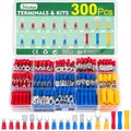 300 Stück 0.5-6.0mm² Kabelschuhe Set, Bolatus Kabelschuh Sortiment Flachstecker und Gabelkabelschuhe, Ringkabelschuhe, Stoßverbinder KFZ Quetschverbinder Set