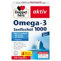 Doppelherz Omega-3 Seefischöl 1000 - EPA & DHA als Beitrag für die normale Herzfunktion - 120 Kapseln