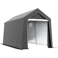 Outsunny Garagenzelt Stahl PE Dunkelgrau 210L x 360B x 235H cm