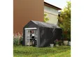 Outsunny Gerätezelt 2,1 x 3,6 x 2,35 m Garagenzelt mit UV-Schutz, Personen: 1 (Lagerzelt, 1 tlg., Foliengarage), für Motorrad, Gartengeräte, Dunkelgrau