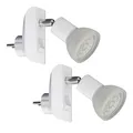 2x LED Steckdosenlicht Nachtlicht weiß  5  Watt LED Leuchtmittel Trango 11-246