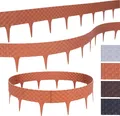 BooGardi Rasenkante Kunststoff Rattanoptik 4 Farben 80cm x 9,5cm · Terrakotta 10er Set · flexible Beeteinfassung · Beetumrandung Garten · Mähkante