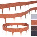 BooGardi Rasenkante Kunststoff Rattanoptik 4 Farben 80cm x 9,5cm 5er/10er/20er Set · Terrakotta 10er Set · Flexible Beeteinfassung · Beetumrandung Garten · Mähkante Raseneinfassung