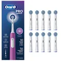 Oral-B Elektrische Zahnbürste - Pro Junior - Purple + 10 Aufsteckbürsten - Se...