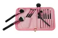 Fantasia Pinsel-Set 12-tlg. mit Synthetic Haar, Rosa-Schwarz, in rosa Tasche