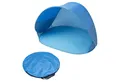 Spetebo Strandmuschel Pop Up Strandmuschel blau mit Tragetasche - 145 x 100 cm, Personen: 2 (Stück, 1 tlg., Strandmuschel), Strand Zelt selbstaufstellend mit UV 50+ Schutz