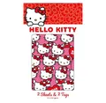 Danilo Promotions LTD Hello Kitty Geschenkpapier, 2 Bögen und 2 Geschenkanhänger, Geschenkpapier