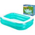 Bestway® Family Pool 200 x 146 x 48 cm, türkis, eckig - Blau/Weiß