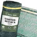 Schattiernetz Sichtschutznetz Gewächshaus- Netz HaGa® 60% 3m Höhe (Meterware)