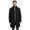 Jeff Wollmantel Herren JFTyler Winter Mantel Herrenmantel Eleganter Herrenmantel mit Wollanteil und Strickeinsatz schwarz XL