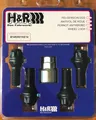 4x H&R Felgenschlösser Kegelbund M14x1,5x28 B1452801KEY4 Kegel 60° schwarz