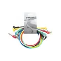 60cm Stereo Patchkabel 6er-Pack Multicolour Winkelklinke Langlebig Platzsparend