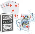Relaxdays Pokerkarten Plastik, wasserfestes Kartenspiel, reiß- & knickfest, 54 Karten, Texas Hold'em, Profi Pokerset
