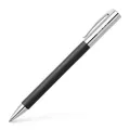 Faber-Castell 148130 - Drehkugelschreiber AMBITION Edelharz, Mine: B, inklusive Geschenkverpackung, Schaftfarbe: schwarz/silber