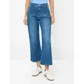5-Pocket-Jeans BRAX "Style MAINE S", Damen, Gr. 36, Normalgrößen, grau (stein), 64% Baumwolle, 23% Polyester, 11% Viskose, 2% Elasthan, Jeans