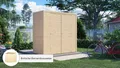 KONIFERA Gartenhaus Beno 1 Fineline Flachdach, BxT: 207x110 cm