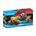 PLAYMOBIL City Action 70782 Polizei-Jetpack: Festnahme des Kunsträubers, Schwimmfähig, Spielzeug für Kinder ab 5 Jahren