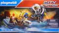 Playmobil 70782 Polizei-Jetpack: Festnahme des Kunsträubers Boot Schlafsack NEU