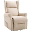 HOMCOM Fernsehsessel mit Aufstehhilfe (Creme)""