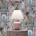 TADESSI Vliestapete Vintage M1-No.1700 | Rosa | Grün | Orientalisch | Natur