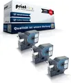 3x Kompatible Schriftbänder für Dymo 45803 Labelmanager 450 Series Labelmanager 500 TS Labelmanager PC S0720830 19 mm x 7 m 19mmx7m BK auf W Nylon Band - Office Line Serie