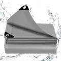 WOLTU Abdeckplane Wasserdicht 140 g/m² PE mit Ösen Grau 2x3 m