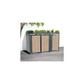 Westmann Mülltonnenbox Planta 3x 240 L Holzoptik 84x200x124,5cm