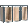 Westmann Mülltonnenbox "Planta" für  3x 240 L,holzoptik,