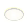 BRILONER - LED Bad Deckenleuchte mit Backlight, IP44 LED Badezimmerlampe, 18 Watt, 2400 Lumen, Lampe, Küchenlampe, Flurlampe, ultraflach, neutralweiße Lichtfarbe, 290x35 mm (DxH), Weiß