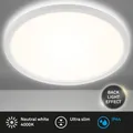 LED Bad Deckenleuchte Rund Panel Lampe IP44 Flach Neutralweiß Licht 29cm Weiß