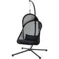YOBAYA Hängesessel, Cool Black, Stahl,Textilbezug schwarz