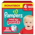 Pampers Windeln - Baby Dry Pants Gr.4 Maxi 9-15kg - Monatsbox -180St.