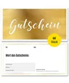 Frank Paperman Geschenkkarte Gutscheine & Terminkarten, Goldfolienprägung, Stempelfeld, 100 % Recyclingpapier, Geschenkgutschein, Danke, Geburtstag