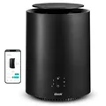 Duux Threesixty 2 Smart Keramik Heizlüfter Leise - 360° Elektrische Heizung Mit 1800 Watt & 3 Leistungsstufen Elektroheizung - Heizlüfter Energiesparend Mit Intelligenter Steuerung - Heizgerät Schwarz