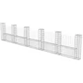 vidaXL Gabionenkorb, Silber, Metall, Freiform, 20x100 cm, Sonnen- & Sichtschutz, Sichtschutz Garten
