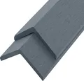 HOME DELUXE - WPC Abschlussleiste FINEA - Farbe Hellgrau, 10 Stück - 110 x 4,5 x 4,5 cm I Abschlussprofil Abdeckleiste Abschlussschiene