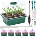 Mini Zimmergewächshaus Anzuchtkasten Set mit Pflanzenlichtern 5er Pack