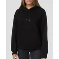 Smith & Solo Kapuzensweatshirt Hoodie Damen Kapuzenpullover (1-tlg) mit Kangurutasche, mit Kapuze schwarz L