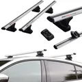 RIDIGO Glider EVO Aluminium Dachträger für Mercedes C-Klasse W205 4-Tür (2013-2021) fixpunkte Silber