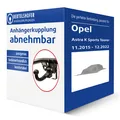 Brink Anhängerkupplung abnehmbar für OPEL Astra K Sports Tourer Typ B16 AHK