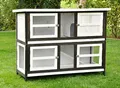 nanook System-Hasenstall Hasenstall Kaninchenstall XXL Meerschweinchenstall Frederik erweiterbar draußen wetterfest 120 x 50 x 104 cm