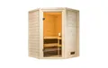 Karibu Sauna Innensauna Danika inkl. Saunaofen 3,6kW integr. Steuerung, nordisches Fichtenholz, Made in Germany