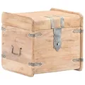 vidaXL Akazienholz Massiv Truhe Abschließbar Nachttisch Aufbewahrungsbox Holzkiste Nachtschrank Holztruhe Schatztruhe Schatzkiste 40x40x40cm