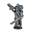 McFarlane Toys, Warhammer 40000 Adepta Sororitas Battle Sister Actionfigur mit 22 beweglichen Teilen, unlackierte Sammelfigur Warhammer mit Sammler-Standfuß, Personalisieren Sie Ihre Figur - ab 12