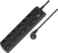 Brennenstuhl 1153110116 Steckdosenleiste einzeln schaltbar 6-fach 2m schwarz Neu