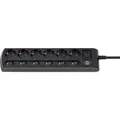 Brennenstuhl 1153110116 Steckdosenleiste mit Schalter 6fach Schwarz Schutzkon...