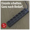 Brennenstuhl 1153110116 Steckdosenleiste mit Schalter 6fach Schwarz