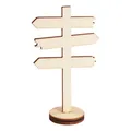 Miniatur Wegweiser Holz Deko 4.5 cm breit 8.0 cm hoch Ganzjährig geeignet für...