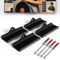 Mobilefox Schallplatten Wandhalterung passend für LP Disc Vinyl Halter Universal 4 Stück Set Schwarz